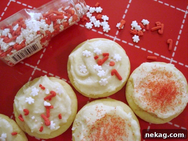 No Roll Frosted Sugar Cookies are so soft, chewy, and easy to make! No rolling and cutting required!
