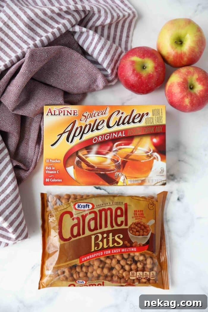 Caramel Apple Cider Cookies Recipe for Cozy Fall Baking 5 Apple cider drink mix and caramel bits.
