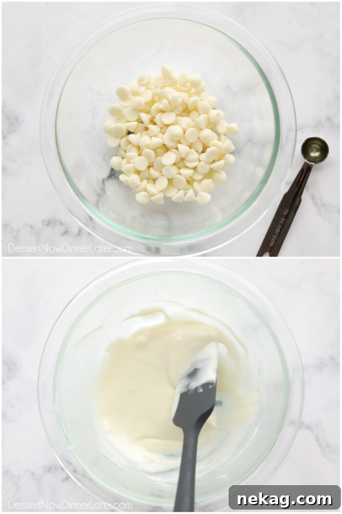 Oreo Rice Krispie Treats Recipe: Chewy Chocolate Marshmallow Squares 7 White chocolate chips and oil melted to drizzling consistency.