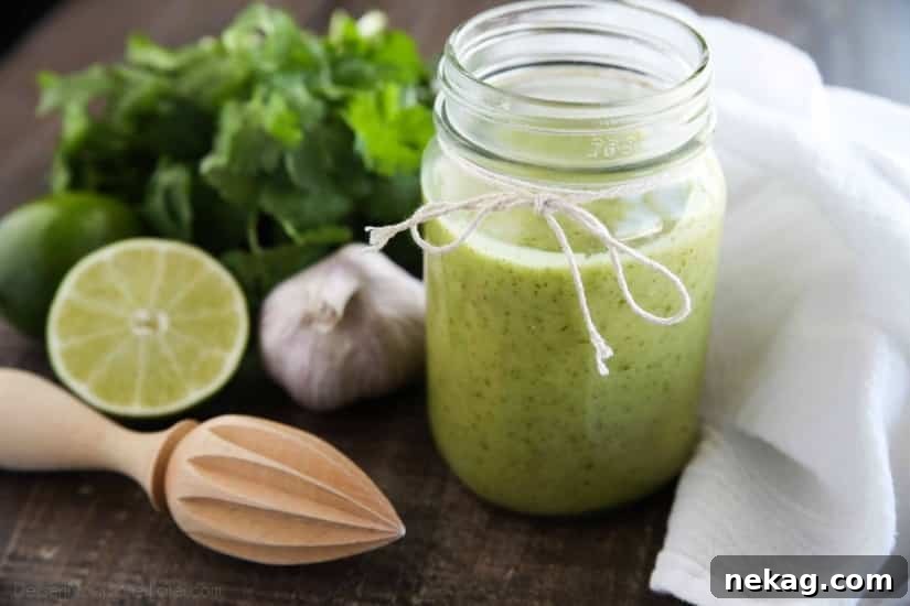 Cilantro Lime Vinaigrette Recipe — Zesty Dressing for Salads and Tacos 3 This Cilantro Lime Vinaigrette makes a great salad dressing or marinade for veggies and meat. It's creamy, tangy, and robust!
