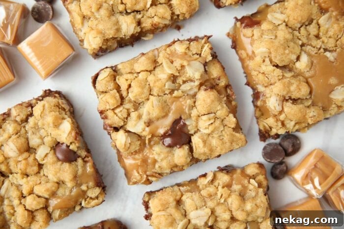 Close up of Caramelitas, aka chocolate caramel bars.