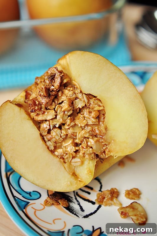 Baked Apples Stuffed with Peanut Butter Granola 5 Baked Stuffed Apples with Peanut Butter Granola | {Five Heart Home for Dessert Now, Dinner Later}