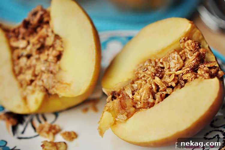 Baked Apples Stuffed with Peanut Butter Granola 6 Baked Stuffed Apples with Peanut Butter Granola | {Five Heart Home for Dessert Now, Dinner Later}