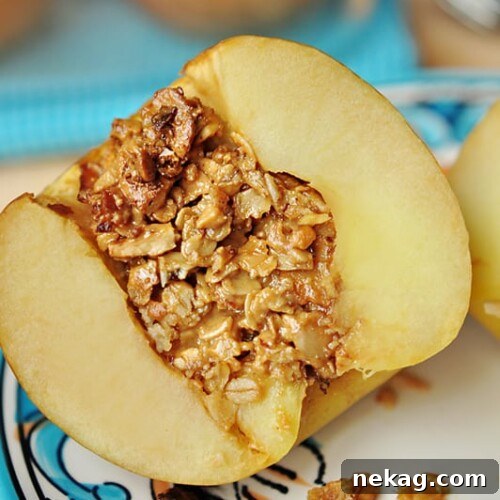Baked Apples Stuffed with Peanut Butter Granola 8 img 3633 7