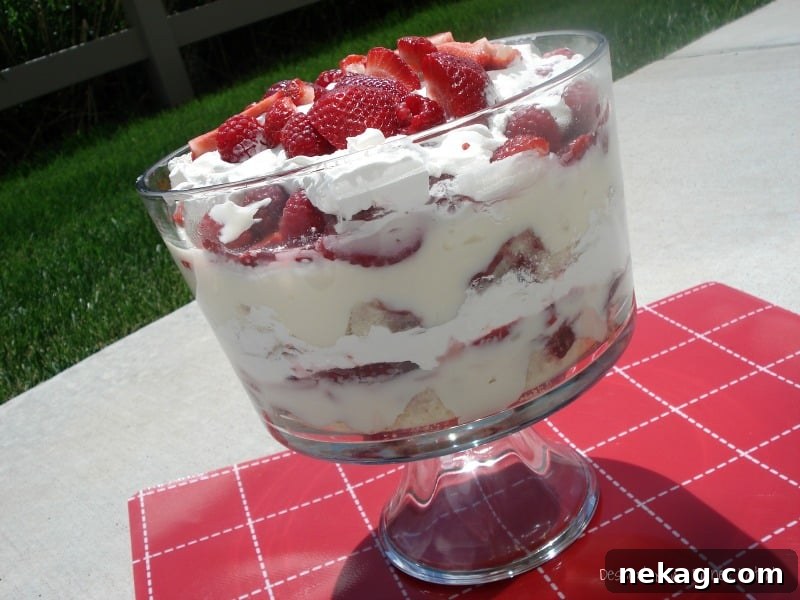 Strawberry Raspberry Trifle