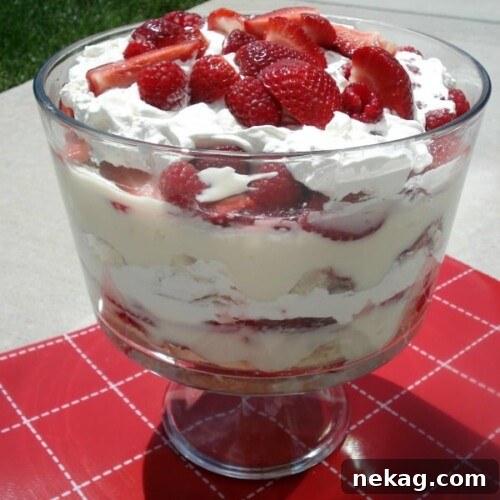 Strawberry Raspberry Trifle