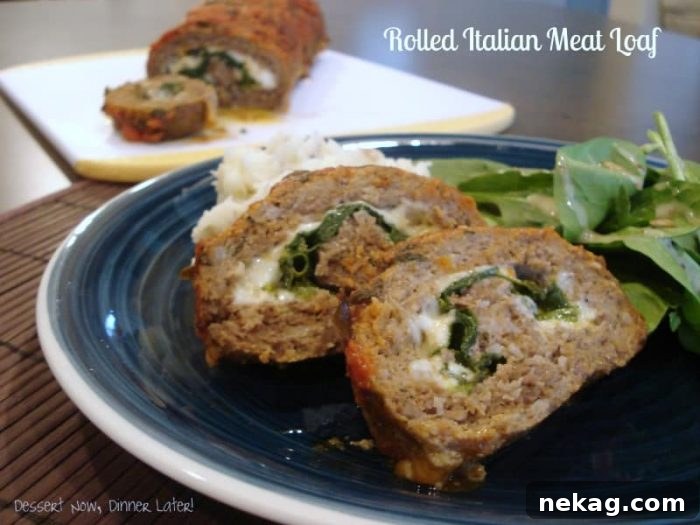 Rolled Italian Meat Loaf
