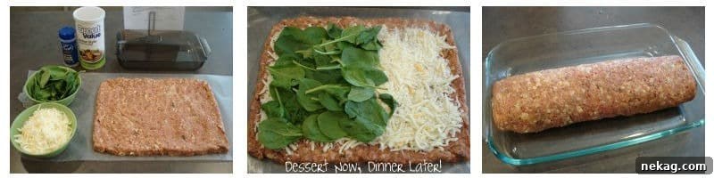 Italian-Style Rolled Meatloaf with Herbs and Mozzarella 3 Rolled Italian Meat Loaf