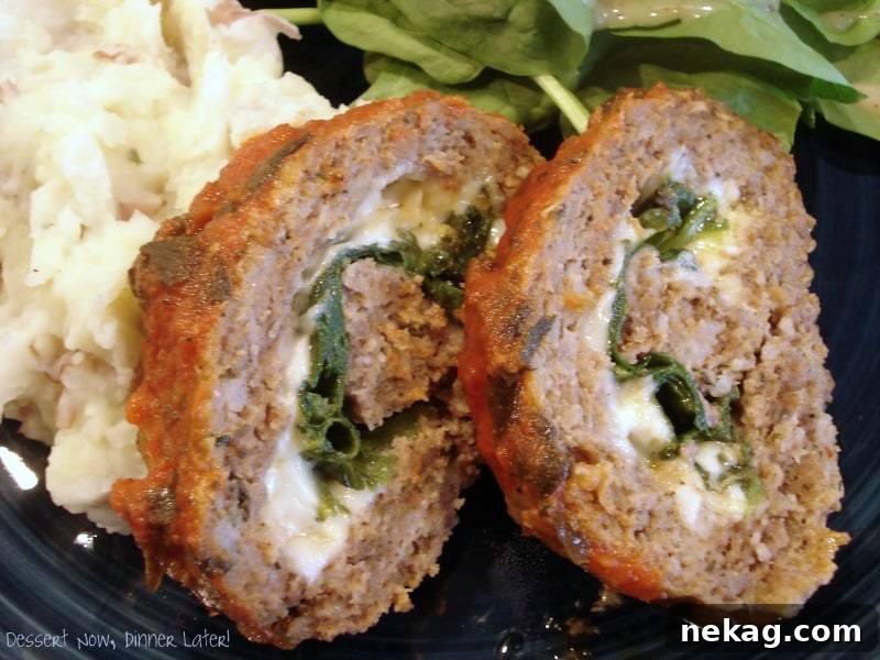 Italian-Style Rolled Meatloaf with Herbs and Mozzarella 4 Rolled Italian Meat Loaf