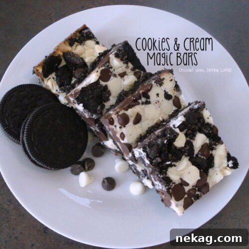 Cookies and Cream Magic Bars Recipe — No-Bake Dessert Bars 4 img 388 3