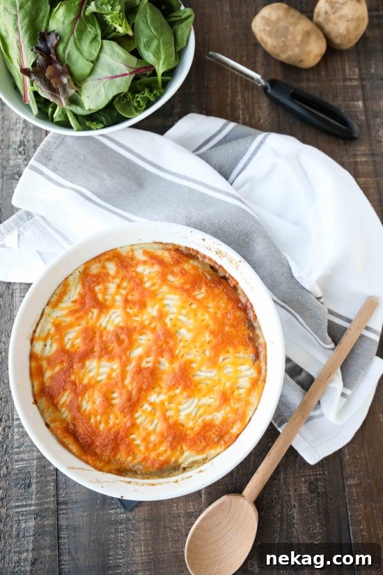 Shepherd's Pie in casserole dish
