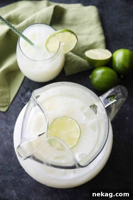 How to Make Brazilian Lemonade (With Video Guide) 4 Brazilian Lemonade is actually a creamy limeade that is perfectly sweet and slightly tangy. The secret ingredient that makes it creamy will have you pouring glass after glass of this refreshing drink. Perfect for hot summer days, parties, and potlucks!