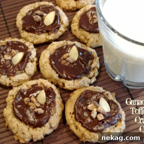 Ganache Toffee Crunch Cookies Recipe — Chocolate Toffee Cookies 5 Ganache Toffee Crunch Cookies
