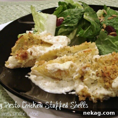 Creamy Pesto Chicken Stuffed Shells Recipe for Dinner 5 Creamy Pesto Chicken Stuffed Shells