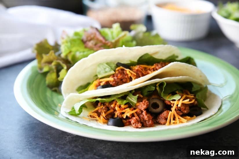 Ultimate Taco Meat Recipe: Juicy, Flavor-Packed Ground Beef 5 The BEST taco meat ever! It's saucy and full of flavor made with an easy homemade taco seasoning. A recipe the whole family will enjoy for Taco Tuesdays!