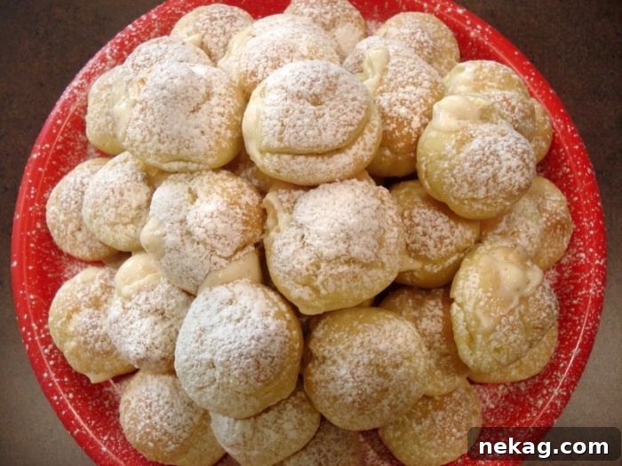 Egg Nog Cream Puffs