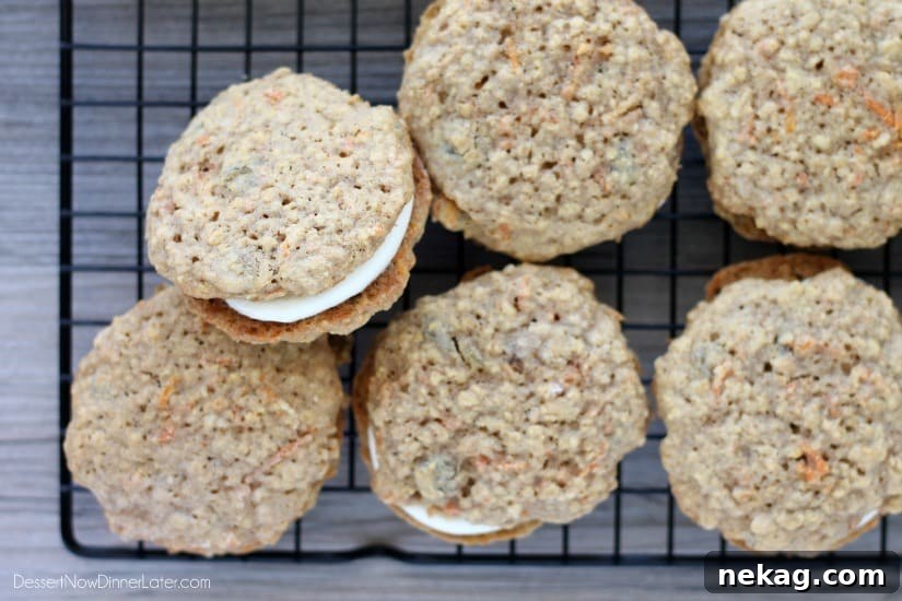 Carrot Cake Whoopie Pies Recipe — Soft Spiced Cream Cheese Filling 3 Carrot Cake Whoopie Pies