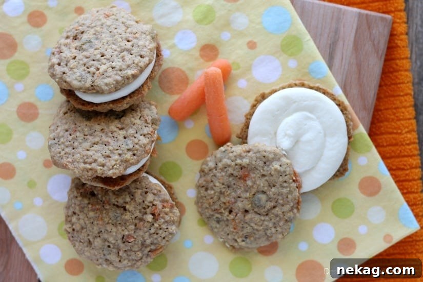 Carrot Cake Whoopie Pies Recipe — Soft Spiced Cream Cheese Filling 5 Carrot Cake Whoopie Pies