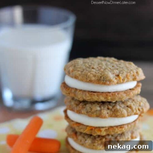 Carrot Cake Whoopie Pies Recipe — Soft Spiced Cream Cheese Filling 7 Carrot Cake Whoopie Pies