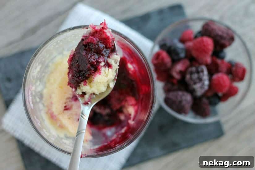 Single-Serving Triple Berry Cobbler