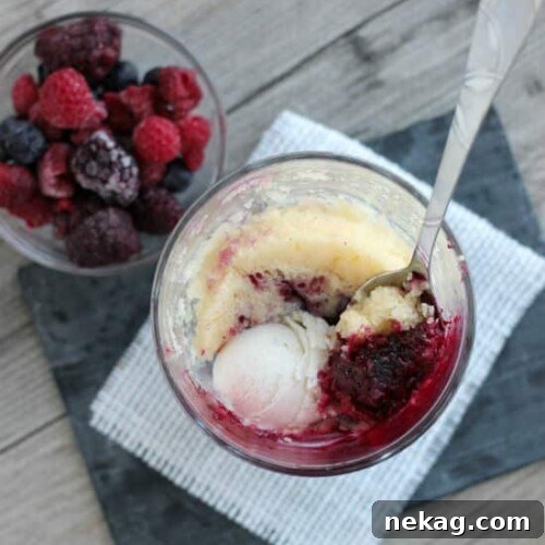 Single-Serving Triple Berry Cobbler