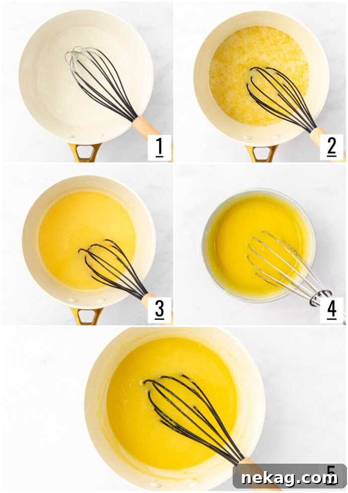 Classic Lemon Meringue Pie Recipe with Video Tutorial 8 Steps to make lemon pie filling.