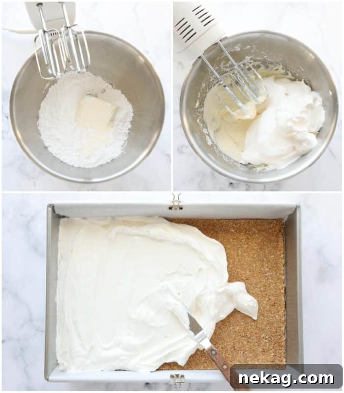 Steps to make whipped cream cheese filling.