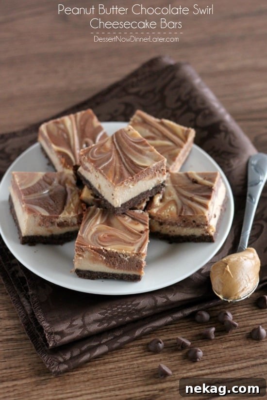 Chocolate Swirl Peanut Butter Cheesecake Bars 2 Peanut Butter Chocolate Swirl Cheesecake Bars