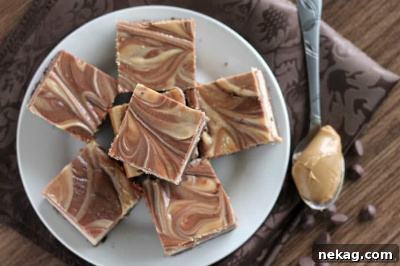 Chocolate Swirl Peanut Butter Cheesecake Bars 3 Peanut Butter Chocolate Swirl Cheesecake Bars