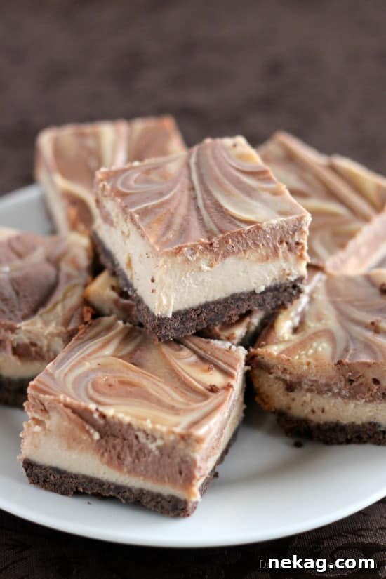 Chocolate Swirl Peanut Butter Cheesecake Bars 4 Peanut Butter Chocolate Swirl Cheesecake Bars