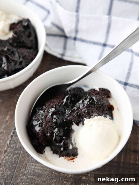 Hot Fudge Pudding Cake is easy to make and magically bakes chocolate cake with a hot fudge pudding sauce in the same pan. It's gooey, chocolatey, and delicious! Serve it warm with ice cream for an even tastier dessert!