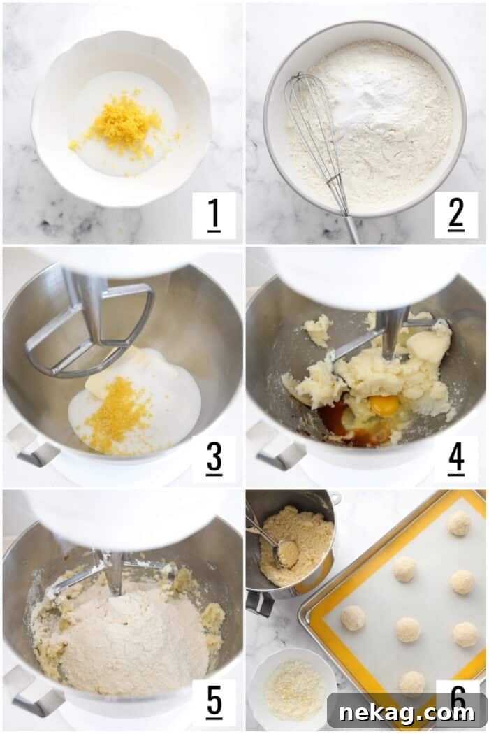 Steps to make lemon cookies recipe.