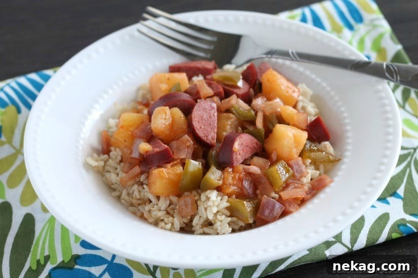 Slow Cooker Smoked Sausage in Sweet and Sour Sauce 3 Slow Cooker Sweet & Sour Smoked Sausage