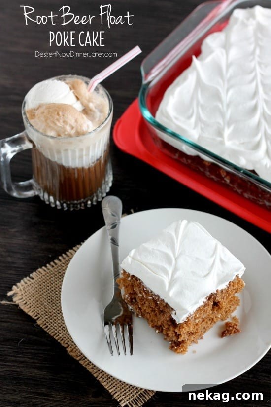 Root Beer Float Poke Cake Recipe — Creamy Soda-Infused Dessert 2 Root Beer Float Poke Cake