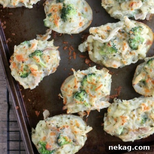 Chicken and Broccoli Stuffed Twice Baked Potatoes