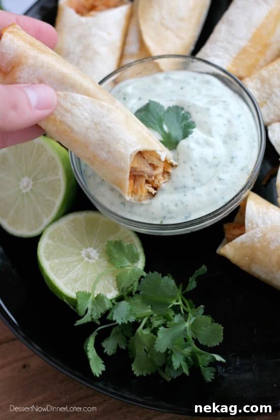 Baked Honey Lime Chicken Taquitos