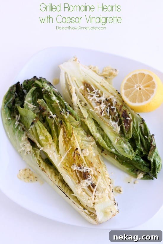  Grilled Romaine Hearts with Caesar Vinaigrette