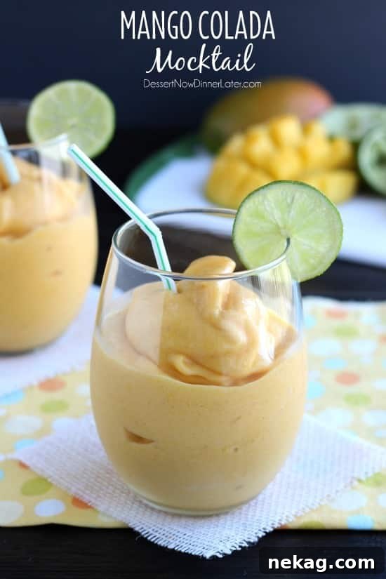 Mango Colada Mocktail Recipe: Tropical Virgin Cocktail for Parties 2 Mango Colada Mocktail