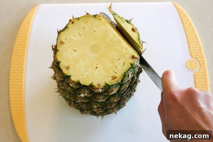 How to Cut a Pineapple Quickly and Cleanly 4 How to Cut a Pineapple