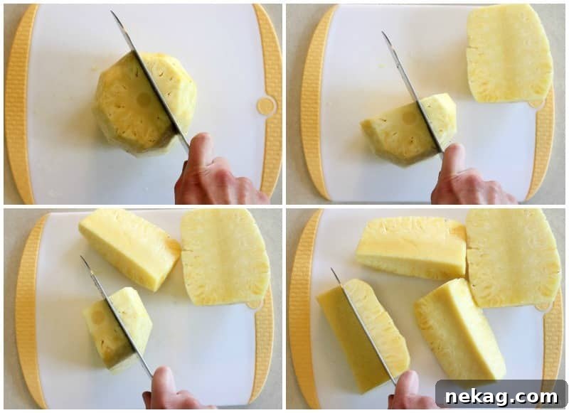 How to Cut a Pineapple Quickly and Cleanly 7 How to Cut a Pineapple