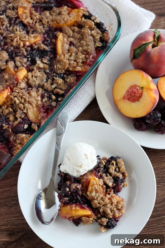 Blackberry Peach Crisp