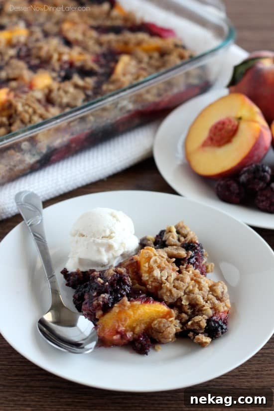 Blackberry Peach Crisp