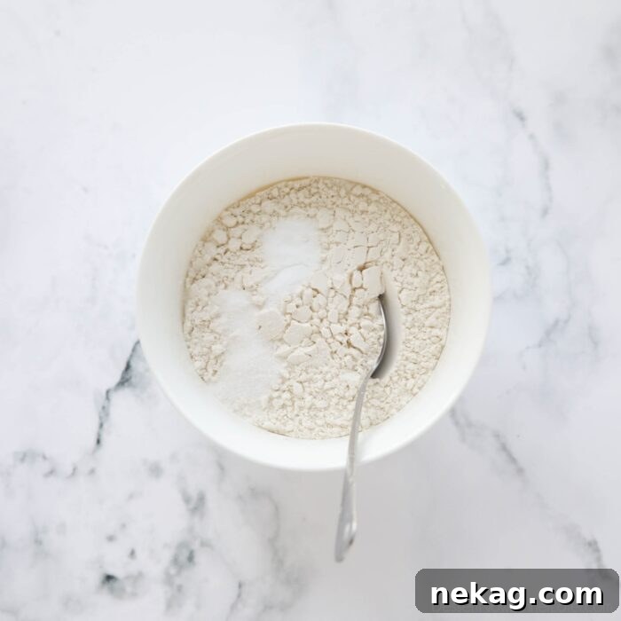 Dry ingredients in a bowl.