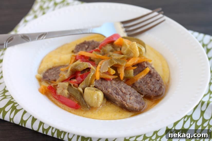 Italian Sausage with Peppers and Grapes Recipe for Fall Entertaining 5 Italian Sausages with Peppers and Grapes