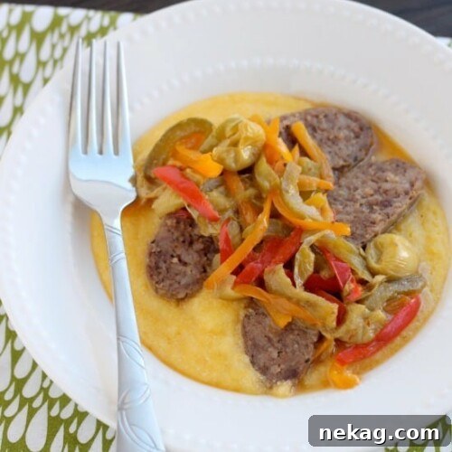 Italian Sausage with Peppers and Grapes Recipe for Fall Entertaining 6 Italian Sausages with Peppers and Grapes