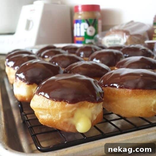 Mini Boston Cream Donuts