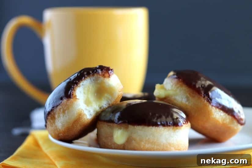 Mini Boston Cream Donuts