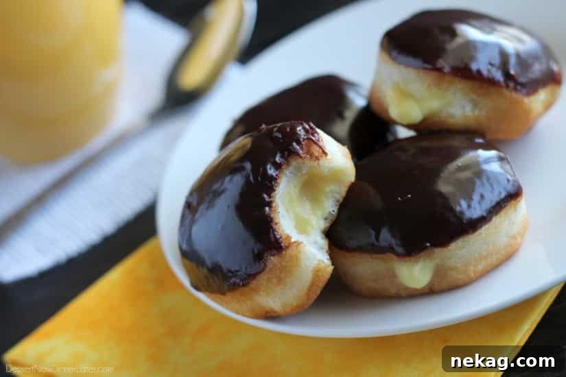 Mini Boston Cream Donuts