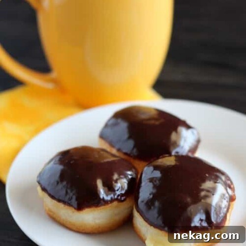 Mini Boston Cream Donuts