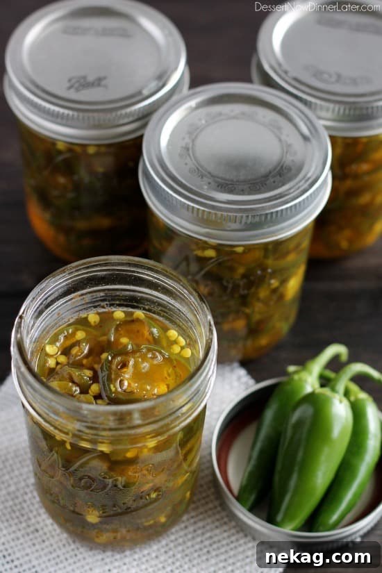 Candied Jalapeños from DessertNowDinnerLater.com